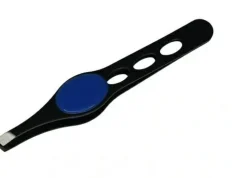 Augenbrauenpinzette abgeschrägt schwarz-blau 092