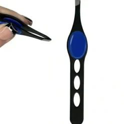 Augenbrauenpinzette abgeschrägt schwarz-blau 092