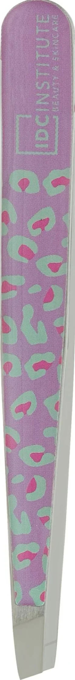 Augenbrauenpinzette, 2696HO, lila-rosa Leopardenmuster