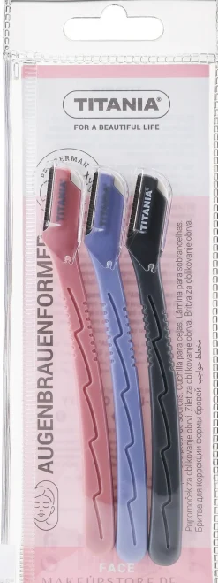 Augenbrauenrasierer rosa + blau + grau 3 St.