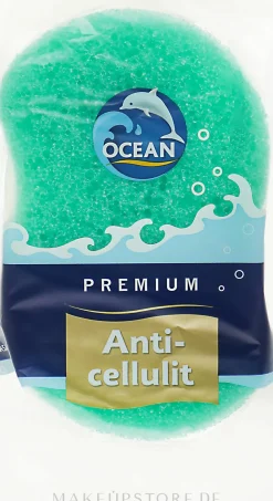 Badeschwamm Anticellulit gelb-grün