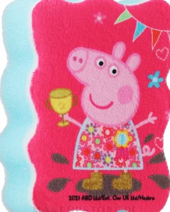 Badeschwamm für Kinder Peppa Pig Peppa auf der Party blau