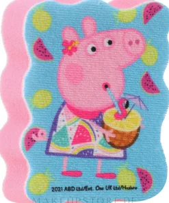 Badeschwamm für Kinder Peppa Pig Peppa mit Cocktail rosa