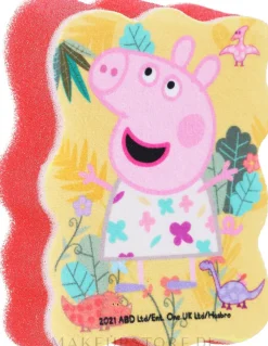 Badeschwamm für Kinder Peppa Pig Peppa im Wald rot