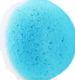 Badeschwamm rund weiß-blau