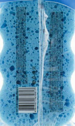 Badeschwamm Welle weiß-blau