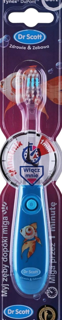 Blinkende Kinder-Zahnbürste mit Timer blau