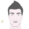 3D Gesichtsmassage-Roller für Männer Schwarzer Obsidian