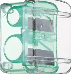 Doppel-Anspitzer mit Kappe, transparent grün