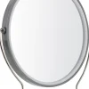 Doppelseitiger Kosmetikspiegel 13 cm grau