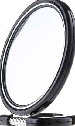 Doppelseitiger Kosmetikspiegel mit Ständer 18,5 cm schwarz 9509