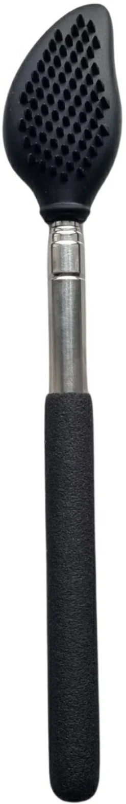 Doppelseitiger Silikon-Rückenkratzer, schwarz