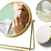 Drehbarer Kosmetikspiegel L13Z, einseitig, golden, 21 cm