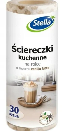 Duftende Tücher mit Vanille-Latte-Aroma auf Rolle, 30 Stk.