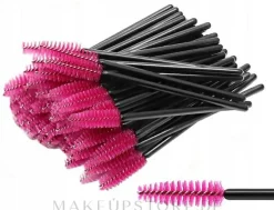 Einweg-Wimpern- und Augenbrauenbürsten schwarz-pink