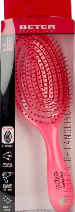 Entwirrbürste für langes Haar rosa