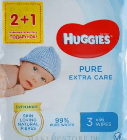 Feuchttücher für Babys Pure Extra Care 2+1, 3x56 St.