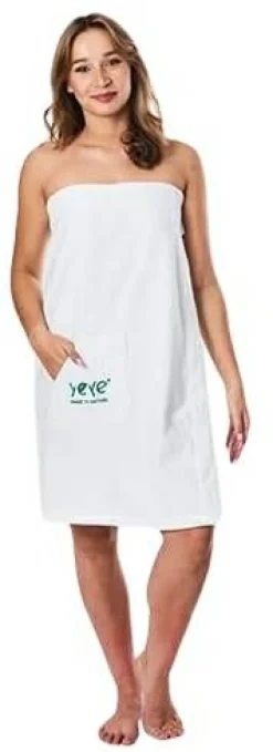 Frottee-Pareo, weiß, L/XL
