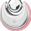 Gesichtsmassagegerät mit Kälte- und Wärmetherapie, rosa