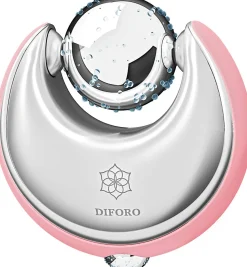 Gesichtsmassagegerät mit Kälte- und Wärmetherapie, rosa