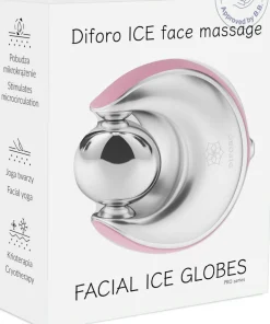 Gesichtsmassagegerät mit Kälte- und Wärmetherapie, rosa