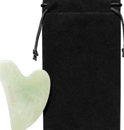 Gesichtsmassageschaber „Gua Sha“, grüner Jade