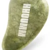 Gua Sha Jade-Massageplatte für das Gesicht grün