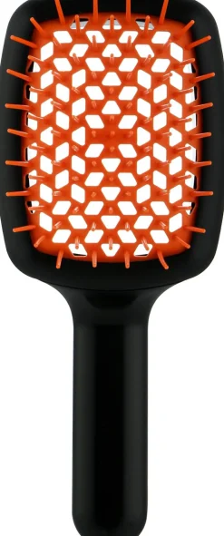 Haarbürste schwarz und orange