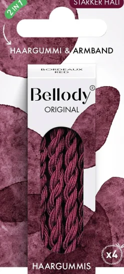 Haargummi bordeaux red 4 St.