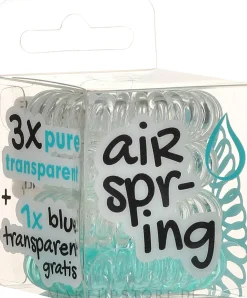 Haargummis transparent, türkis 4 St.