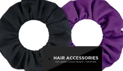 Haargummi-Set schwarz und violett 2 St.