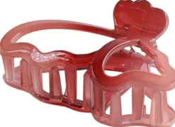 Haarklammer, 8 cm, rot/rosa