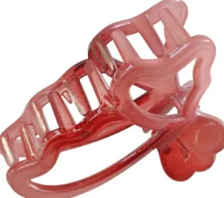 Haarklammer, 8 cm, rot/rosa