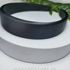 Haarreif Satin breit schwarz