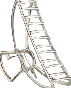 Haarspange aus Metall, silberfarben, 9,5 cm