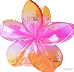 Haarspange Blume rosa und orange