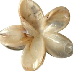 Haarspange Blume SP348 7,5 x 8 cm, XL, beige