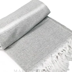 Hammam-Handtuch, Baumwolle, grau
