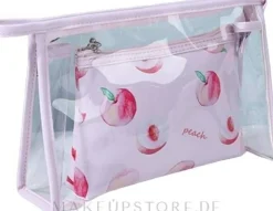 2in1 Kosmetiktasche für Damen Pfirsich