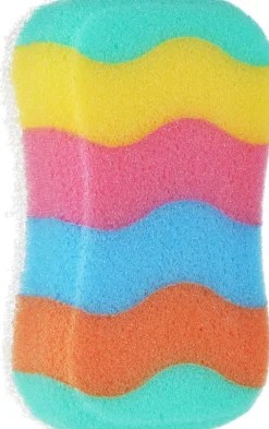 2-in-1-Badeschwamm, rechteckig, Regenbogen 7