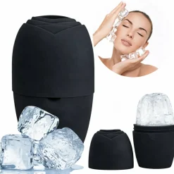 Kühlendes Gesichtsmassagegerät, schwarz