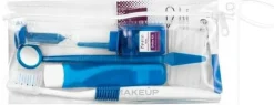 Kieferorthopädie-Set in Kosmetiktasche, hellblau