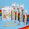 Kinderzahnbürste aus Bambus Regenbogen extra weich