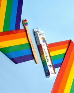 Kinderzahnbürste aus Bambus Regenbogen extra weich
