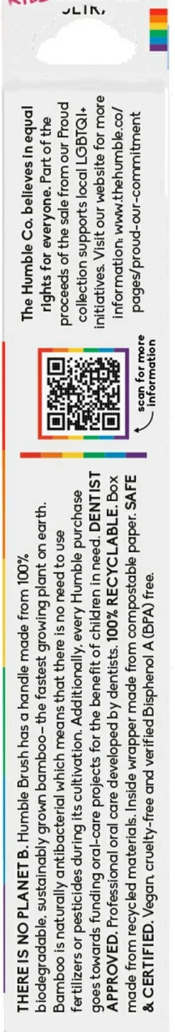 Kinderzahnbürste aus Bambus Regenbogen extra weich