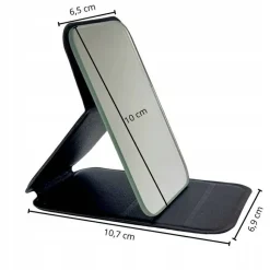Klappbarer Kosmetikspiegel in Etui, schwarz