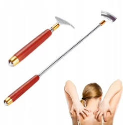 Klappbarer Rückenkratzer 'Rechen', braun