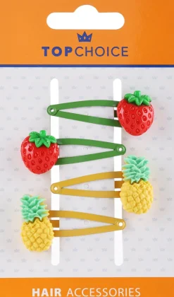 Klick-Klack Haarspange Erdbeere und Ananas 26690