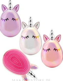 Kompakte Haarbürste Einhorn rosa
