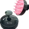 Kopfhautmassagebürste schwarz mit rosa